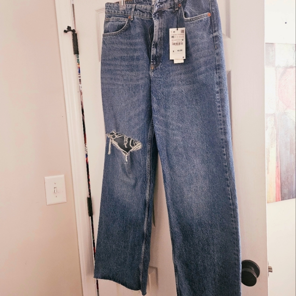 Zara distressed jeans